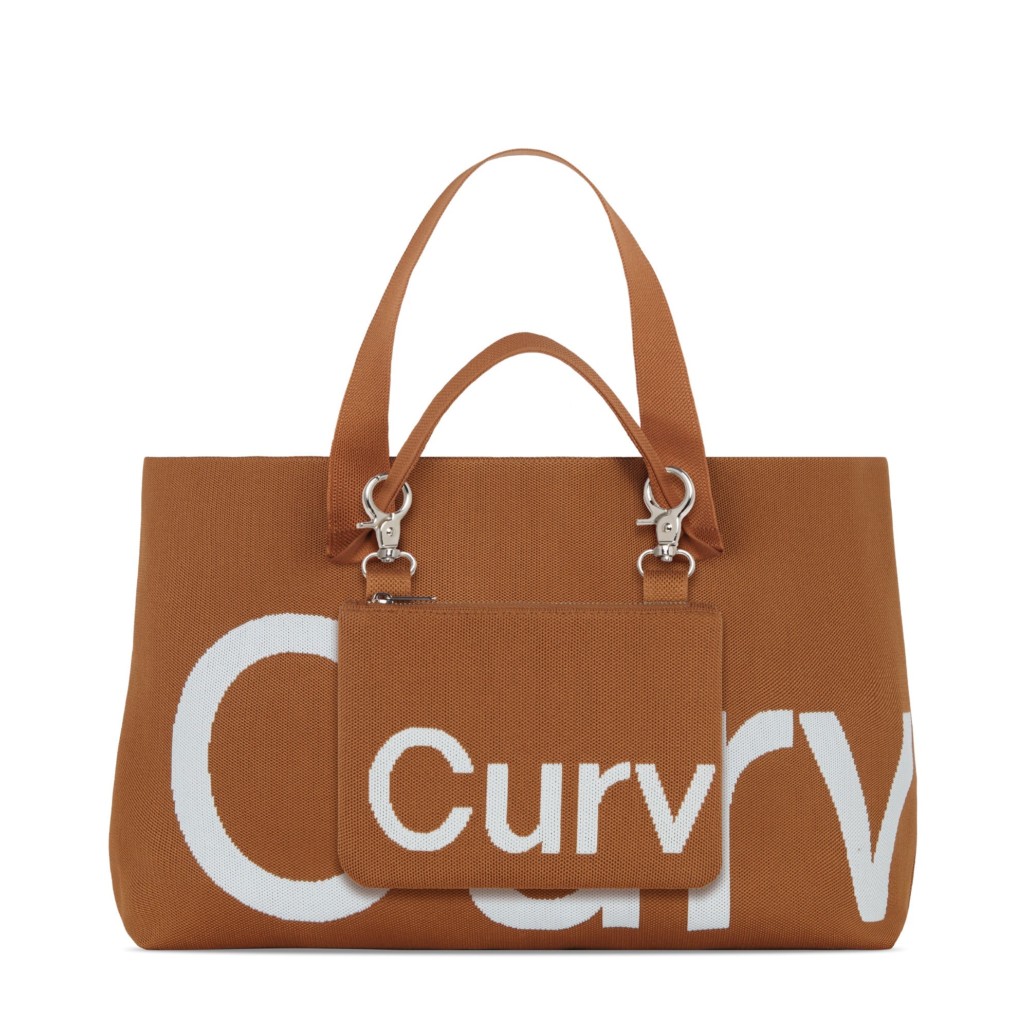 Curves Double Knit Tote in Cinnamon