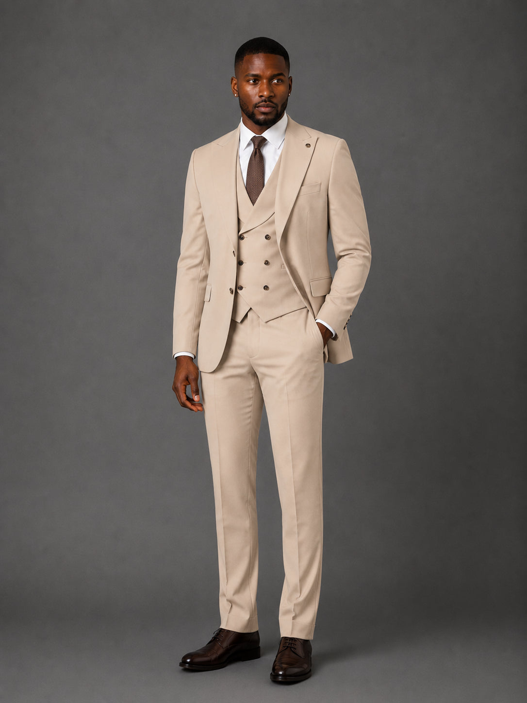 NEW RML Light Tan 3P Suit